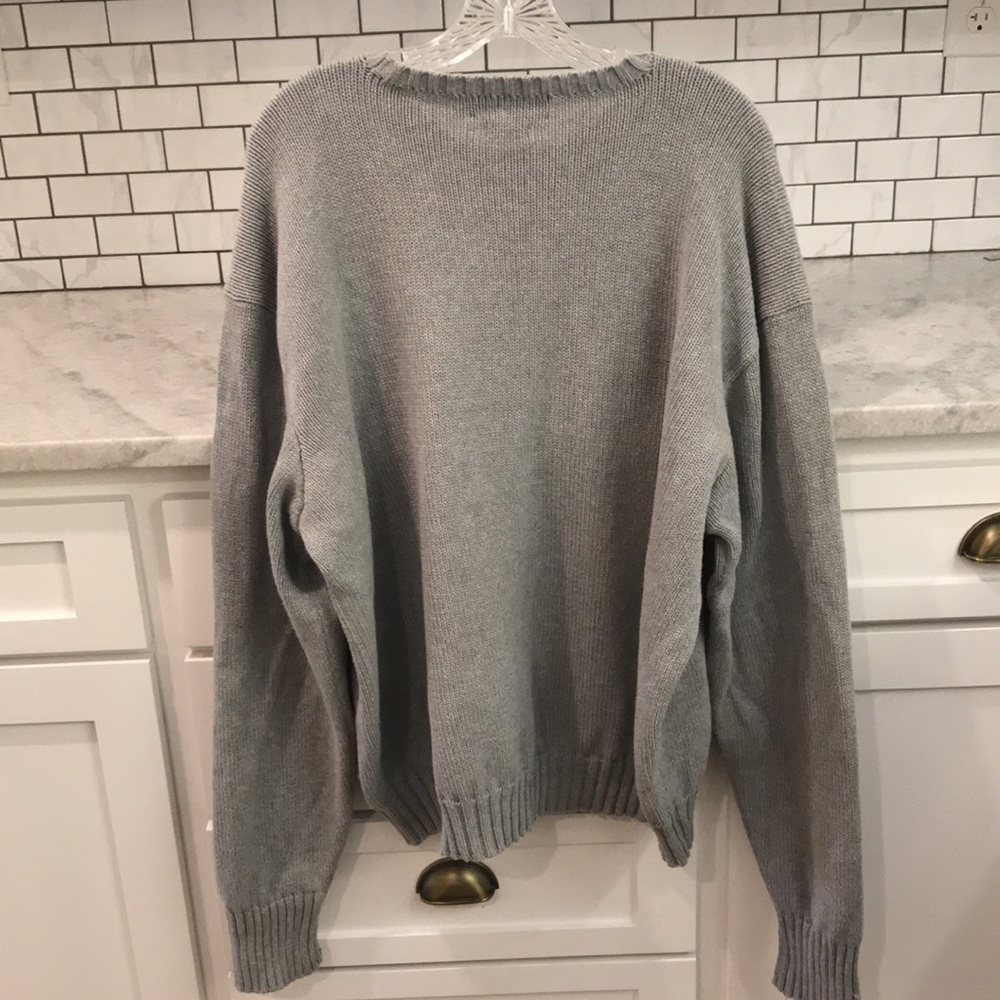 Polo Ralph Lauren Pony Sweater Crew Neck Pullover Gray Mens Size XXL Cotton Knit - Picture 5 of 9